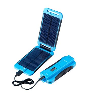 Внешний аккумулятор с солнечной батареей PowerTraveller 9000 mAh Powermonkey Extreme Blue