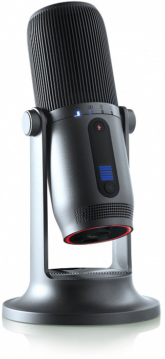 USB-микрофон Thronmax MDrill One Pro Slate Grey  5 режимов записи • Усиливающая звук акустическая камера • Многоцветная подсветка • LED-индикация уровня сигнала • Технология шумоподавления • Универсальное использование