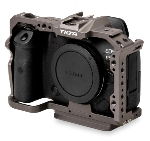 Клетка Tilta для Canon R5/R6 (Tilta Gray)   • Устройство: Canon EOS R5, Canon EOS R6 • Материал: алюминий, нержавеющая сталь • Имеет крепление: 1/4", Cold Shoe, ARRI 1/4"