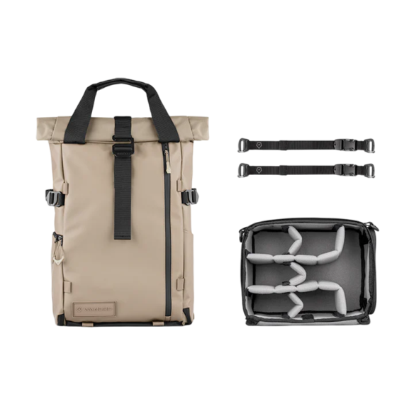 Рюкзак WANDRD PRVKE V4 21L Photography Bundle Бежевый  Объём 21 л • Быстрый доступ к камере • Крепление для штатива • Отделение для ноутбука/планшета • Потайной карман: AirTag • Карман для ноутбука 16 дюйм