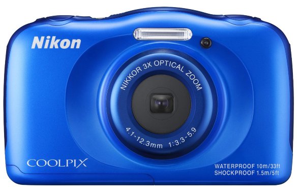 Подводный фотоаппарат Nikon Coolpix W100 Blue  Подводный (до 10 м) • ударопрочный (1,5 м) • морозостойкий • пыленепроницаемый • 13 Мпикс • зум 3х • дисплей 2,7" • видео FullHD 1080p