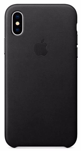 Чехол Apple Leather Case Black (Черный) для iPhone X/XS  Чехол из натуральной кожи • Внутренняя поверхность из микроволокна • Оставляет кнопки и разъемы доступными