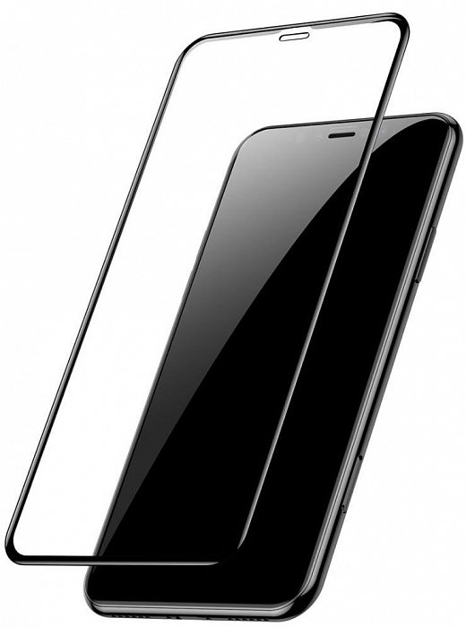 Защитное 3D-стекло Baseus Arc-Surface Tempered Glass Film 0.2mm Black для iPhone XS Max  Ультратонкий форм-фактор • Загнутые 3D-края • Олеофобное нано-покрытие • Повышенная прочность • Идеальная прозрачность