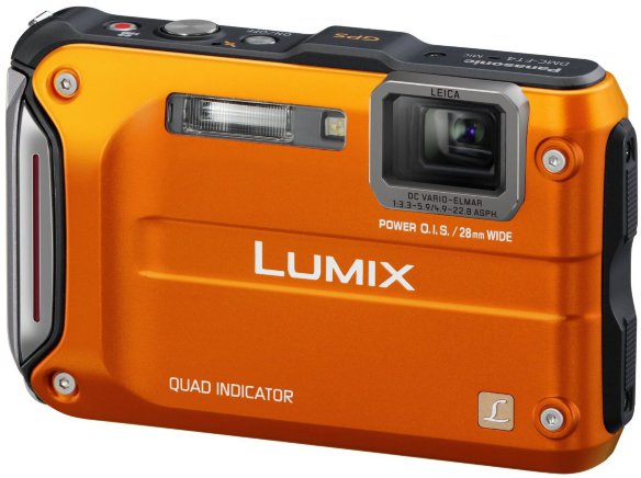 Подводный фотоаппарат Panasonic Lumix DMC-FT4 Orange  Подводный (до 12 м) • ударопрочный (до 2 м) • морозостойкий (до -10°C) • пыленепроницаемый • GPS • барометр • альтиметр • 12 Мпикс • зум 4.6х • дисплей 2.7" • видео HD 1080i