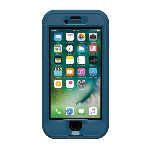 Водонепроницаемый чехол LifeProof NÜÜD Midnight Indigo Blue для iPhone 8/7  Прочный чехол выдерживает падение с высоты до 2 м и погружение под воду на глубину до 2 м. Можно пользоваться тачскрином iPhone 8/7.