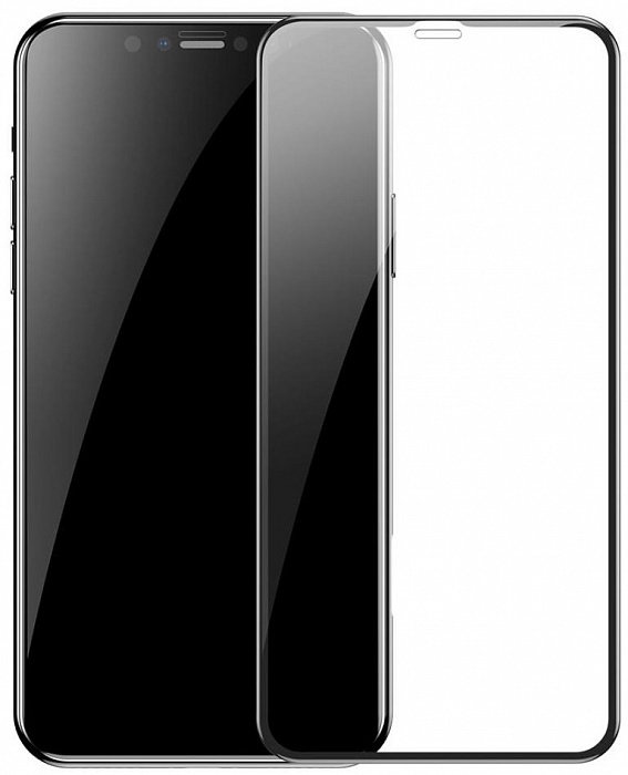 Защитное 3D-стекло Baseus Curved-Screen Protector 0.23mm Black для iPhone XS Max  Ультратонкий форм-фактор • Загнутые 3D-края • Олеофобное нано-покрытие • Повышенная прочность • Идеальная прозрачность