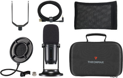 USB-микрофон с кейсом и фильтром Thronmax MDrill One Pro Studio Kit Black