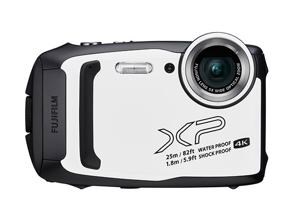 Подводный фотоаппарат Fujifilm Finepix XP140 White  Водонепроницаемость до 25 м • Ударостойкость до 1,8 м • Морозостойкость до -10° • Пыленепроницаемость • Объектив FUJINON с 5-кратным оптическим приближением • Долгая работа от одной зарядки • Bluetooth • Дистанционное управление камерой