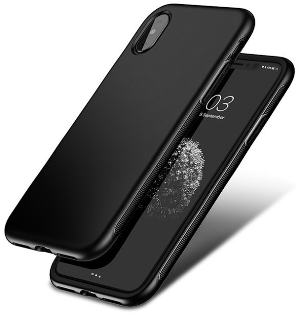 Чехол-накладка Baseus Bumper Case Black для iPhone X/XS  Многокомпонентная структура • Внутренняя поглощающая удар рамка • Специальные накладки на кнопки • Прочные и гибкие материалы