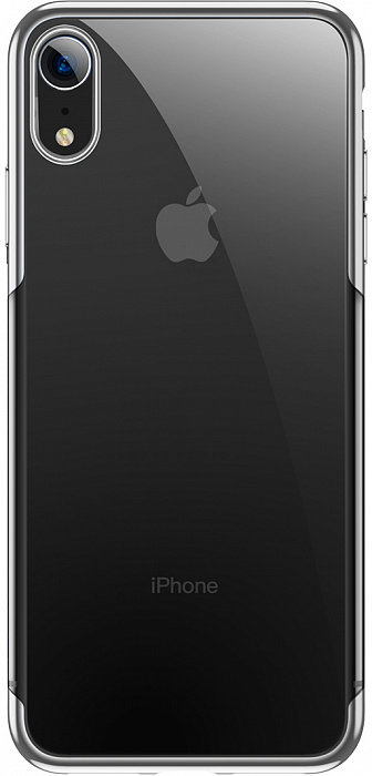 Чехол Baseus Shining Silver для iPhone XR  Укороченные бортики вдоль экрана • Защищает от царапин • Элегантный дизайн