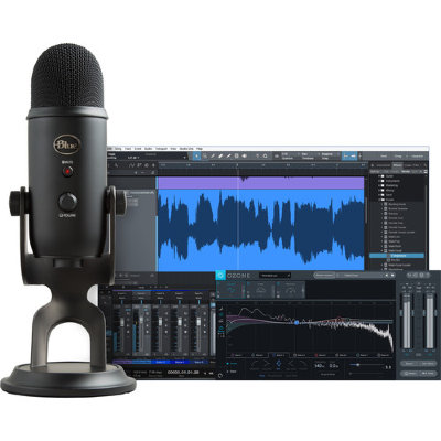 USB-микрофон Blue Microphones Yeti Blackout Studio  Профессиональный USB-микрофон • Для вокала, инструментов и озвучки • Программное обеспечение PreSonus Multi-Track Recording • Программное обеспечение для обработки вокала iZotope • Пользовательские шаблоны  