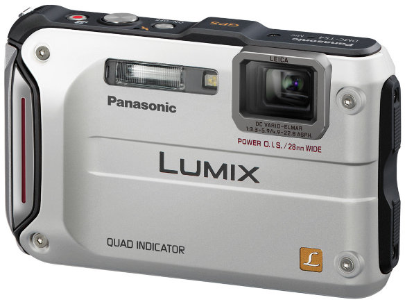 Подводный фотоаппарат Panasonic Lumix DMC-FT4 Silver  Подводный (до 12 м) • ударопрочный (до 2 м) • морозостойкий (до -10°C) • пыленепроницаемый • GPS • барометр • альтиметр • 12 Мпикс • зум 4.6х • дисплей 2.7" • видео HD 1080i
