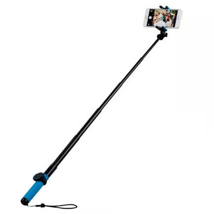 Селфи-монопод + штатив MOMAX Selfie Hero Selfie Pod 100cm KMS7 Blue  Подарочный набор из монопода для селфи и мини-штатива • Длина монопода 100 см • пристяжная Bluetooth-кнопка • Чехол