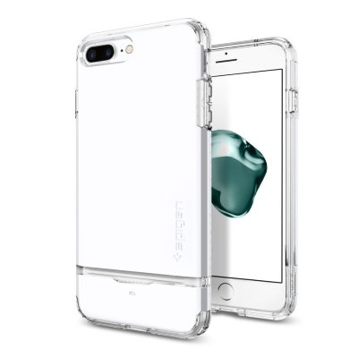 Чехол-визитница Spigen для iPhone 8/7 Plus Flip Armor Jet White 043CS21047
