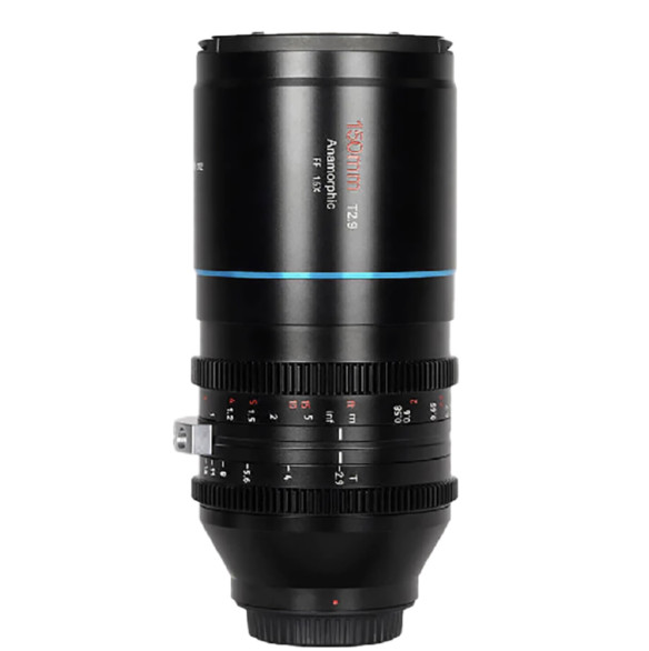 Объектив Sirui Venus 150mm T2.9 1.6X Full-Frame Anamorphic E-mount  Байонет объектива : E-mount (Sony) • Покрытие матрицы : Fullframe • Фокусное расстояние :	150 мм • Фокусировка : ручная • Коэффициент сжатия :	1.6x • Особенности конструкции :	дополнительное крепление 1/4", зубчатое кольцо • Максимальная диафрагма :	T2.9 • Минимальная диафрагма :	T16