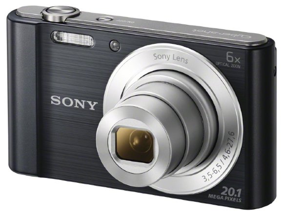Цифровой фотоаппарат Sony Cyber-shot DSC-W810 Black  Матрица 20.4 МП (1/2.3") • Съемка видео 720р • Оптический зум 5x • Экран 2.7"