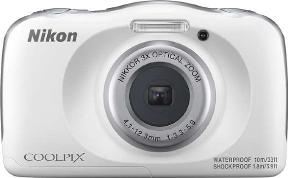 Подводный фотоаппарат Nikon Coolpix W150 White  Водонепроницаемая • Ударопрочная • Морозостойкая • Пылезащищенная • 3-х кратный зум и КМОП матрица •  Расцветки на любой вкус