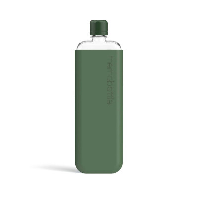 Бутылка с силиконовым чехлом Memobottle Slim, зеленый