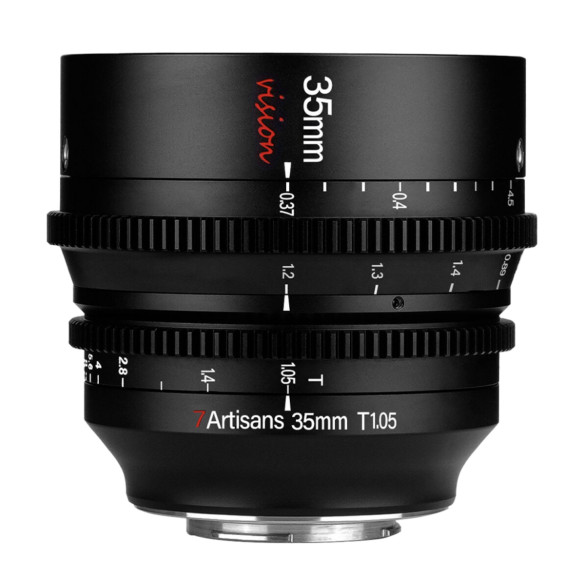 Объектив 7Artisans Vision 35mm T1.05 E-Mount  Байонет объектива E-Mount • Покрытие матрицы Super35/APS-C • Фокусное расстояние 35 мм • Фокусировка ручная • Максимальная диафрагма f1.05 • Минимальная диафрагма f16 • Угол зрения диагональ 44°