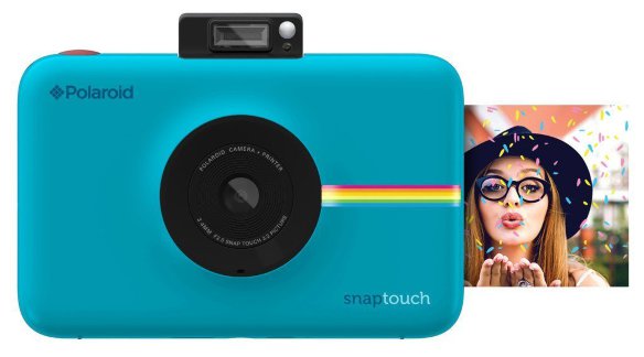 Фотоаппарат моментальной печати Polaroid Snap Touch Blue (POLSTBL)  Новая версия с сенсорным экраном и записью видео Full HD. Передача фотографий на смартфон через Bluetooth. Возможность выбрать лучший кадр перед печатью.
