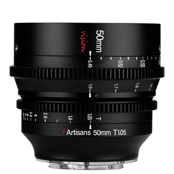 Объектив 7Artisans Vision 50mm T1.05 E-Mount  Байонет объектива E-Mount • Покрытие матрицы Super35/APS-C • Фокусное расстояние 50 мм • Фокусировка ручная • Максимальная диафрагма f1.05 • Минимальная диафрагма f16 • Угол зрения диагональ 31.8°