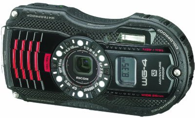 Подводный фотоаппарат Ricoh WG-4 GPS Black  Подводный (до 14 м) • ударопрочный (до 2 м) • морозостойкий (до -10°C) • пыленепроницаемый • GPS •  барометр • альтиметр • 16 Мпикс • зум 4х • дисплей 3" • видео FullHD 1080p