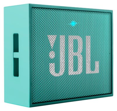 Портативная колонка JBL Go Teal  Портативная акустика моно • Мощность 3 Вт • Питание от батарей, от USB • Линейный вход • Bluetooth
