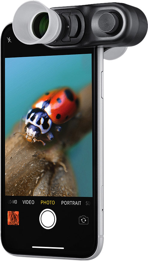 Макрообъектив Olloclip Macro 7x + 14x + 21x Essential Lenses для iPhone XR  Набор от Olloclip для любителей макросъемки, превратит ваш iPhone XR в цифровой микроскоп или лупу. 3 объектива с разным увеличением — Macro 7x, 14x и 21x