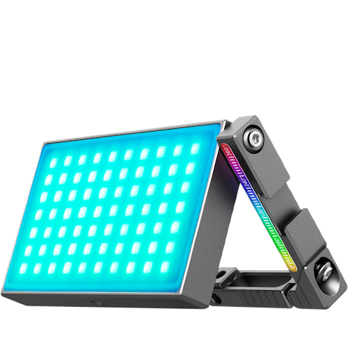Осветитель Ulanzi VIJIM R70 RGB  Вид осветителя: LED панель • Особенности конструкции:	встроенный дисплей, подвижная конструкция, магнитное крепление • Мощность (макс): 8 Вт • Светодиоды: 158 шт • Цветовая температура: 2700 — 8500 • RGB режим:	Да • Ёмкость аккумулятора: 5000 мАч • Время работы: 150 мин