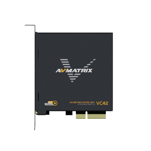 Плата видеозахвата AVMATRIX VC42 4CH HDMI PCIE  4-канальный 3G-SDI одновременный ввод и захват • Запись с качеством Full HD 1080p60 • Портретный и альбомный режим • Полная совместимость • Широкая пропускная способность и сверхнизкая задержка • 24 часа непрерывной работы • Различные области применения