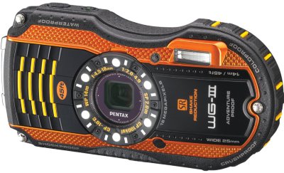 Подводный фотоаппарат Pentax Optio WG-3 Orange  Подводный (до 14 м) • ударопрочный (до 2 м) • морозостойкий (до -10°C) • пыленепроницаемый • 16 Мпикс • зум 4х • дисплей 3" • видео FullHD 1080p