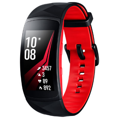 Умный фитнес-браслет Samsung Gear Fit2 Pro L Black-Red