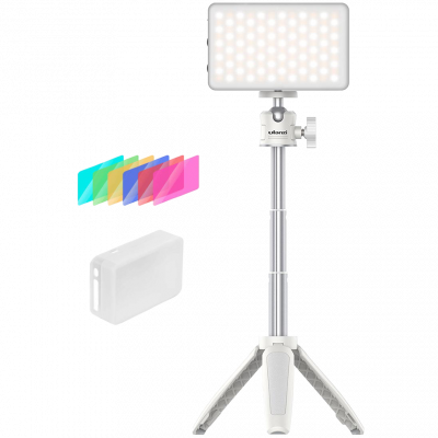 Комплект Ulanzi VIJIM Tabletop LED Video Lighting Kit (VL-120+MT-08) Белый  • Вид осветителя: LED панель • Цветовая температура: 3200 — 6500 • Питание: собственный аккумулятор • RGB режим: Да • Светодиоды: 120 шт  •  Ёмкость аккумулятора: 3100 мАч • Время работы: 15 ч