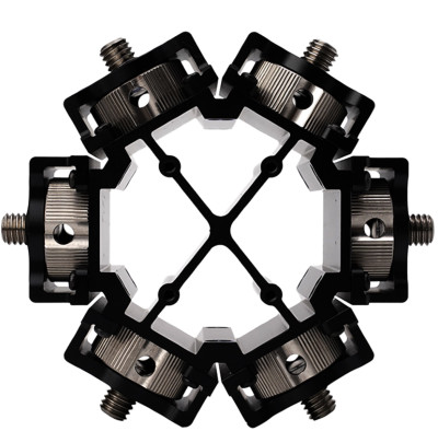 Крепление Aputure Splice Connector для 6ти жезлов (плоское)   • Крепление "папа": 1/4" • Материал:	алюминий, нержавеющая сталь