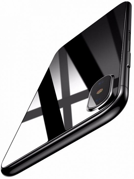 Защитное стекло на заднюю крышку Baseus 0.3mm Silk-screen Back Glass Film Transparent для iPhone X  Не увеличивает смартфон • Защита тыловой части Apple iPhone X • Простая установка