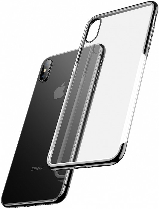 Чехол Baseus Shining Black для iPhone XS Max  Укороченные бортики вдоль экрана • Защищает от царапин • Элегантный дизайн
