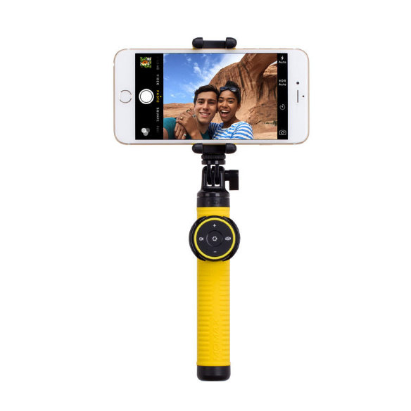Селфи-монопод + штатив MOMAX Selfie Hero Selfie Pod 70cm KMS6 Gold  Подарочный набор из монопода для селфи и мини-штатива • Длина монопода 70 см • пристяжная Bluetooth-кнопка • Чехол