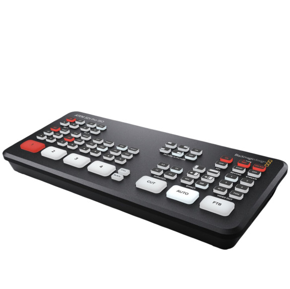 Видеомикшер Blackmagic ATEM SDI Pro ISO Switcher  Входы сигнала 3G-SDI • Выходы сигнала 3G-SDI, Type-C • Работает с платформами: Facebook* (принадлежит Meta, запрещен на территории РФ), Microsoft Teams, Skype, Twitch, YouTube, ZOOM • Подключение микрофона • Питание сетевой адаптер • Вход 12 В • Мощность (макс) 36 Вт • Порты: Ethernet, mini Jack 3.5 мм, SDI, Type-C