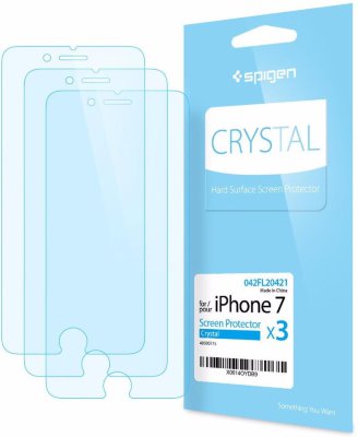 Комплект защитных пленок Spigen Crystal для iPhone 8/7 042FL20421  Комплект из трех кристально-прозрачных защитных пленок для iPhone 8/7