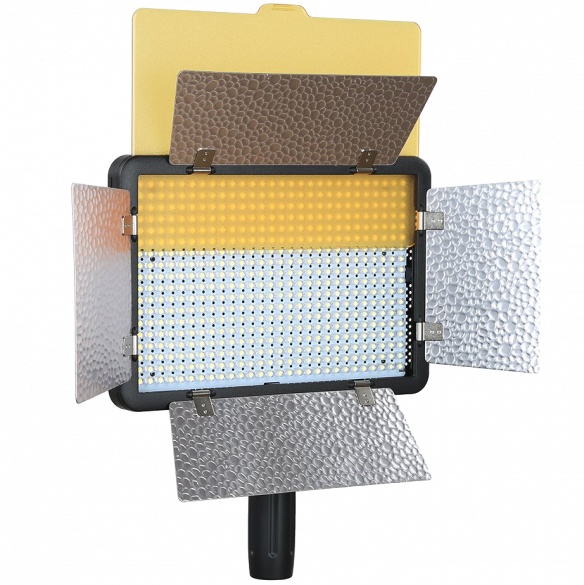 Осветитель Godox LC500  • Вид осветителя: LED панель • Мощность (макс): 32 Вт • Цветовая температура: 5600 K • Дополнительные функции: дистанционное управление • Имеет крепление: 1/4" • Особенности конструкции:	встроенный дисплей • Питание: сетевой адаптер, NP-F х2