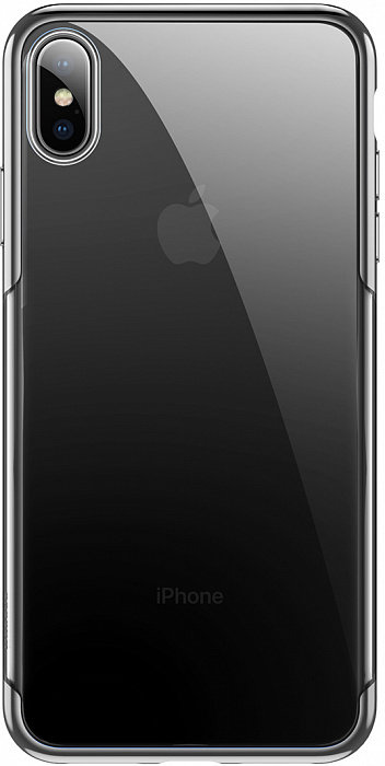 Чехол Baseus Shining Silver для iPhone XS Max  Укороченные бортики вдоль экрана • Защищает от царапин • Элегантный дизайн