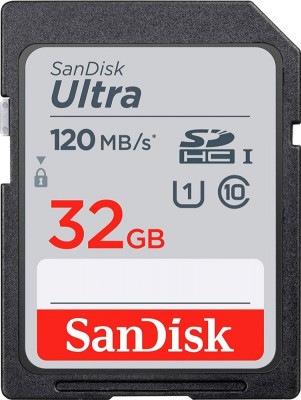Карта памяти SanDisk Ultra SDHC 32 Gb Class 10 UHS-I (120/10 MB/s)