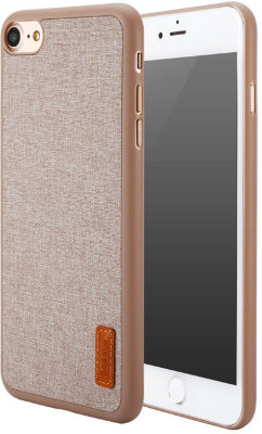 Чехол Baseus  Grain Case для iPhone 8/7 Khaki WIAPIPH7-BW11  Чехол-накладка для iPhone 8/7, выполненный из полипропилена и высококачественной ткани.