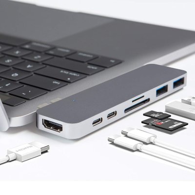 USB-хаб (концентратор) HyperDrive DUO Hub Space Gray для USB-C MacBook Pro / Air