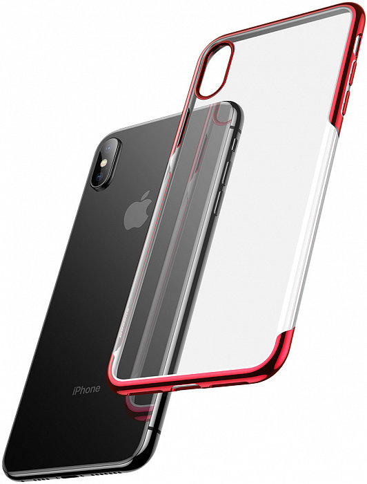 Чехол Baseus Shining Red для iPhone XS Max  Укороченные бортики вдоль экрана • Защищает от царапин • Элегантный дизайн