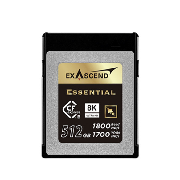Карта памяти Exascend Essential CFexpress Type B 512GB  Тип памяти 3D TLC • Интерфейс PCI-Express 3.0 • Вид накопителя CFExpress Type B • Объём памяти 512 Гб • Скорость чтения 1800 МБ/с • Скорость записи 1700 МБ/с • Температурный диапазон -10°/70°C