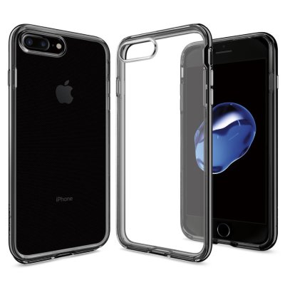 Чехол Spigen для iPhone 8/7 Plus Neo Hybrid Crystal Jet Black 043CS20847  Прочный чехол с укрепляющим бампером и кнопками из металла