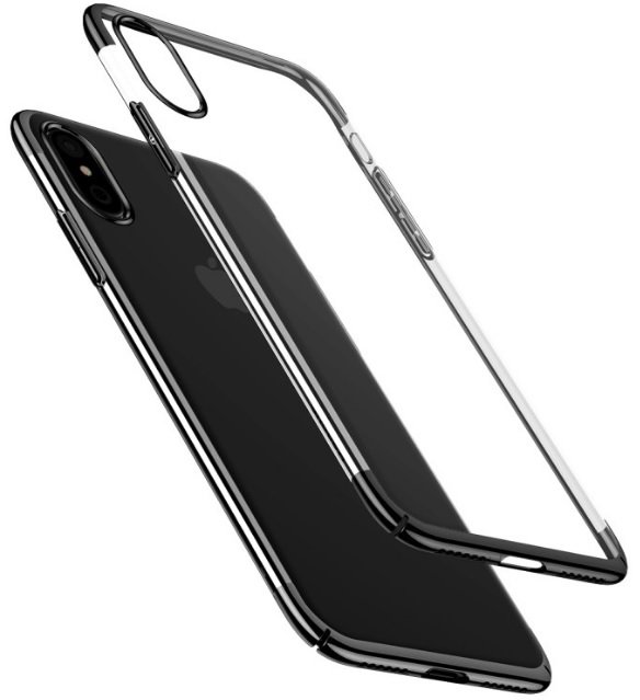 Чехол Baseus Glitter Case Black для iPhone XS Max  Прозрачная фактура • Отличная защита корпуса • Дополнительная защита дисплея и камеры