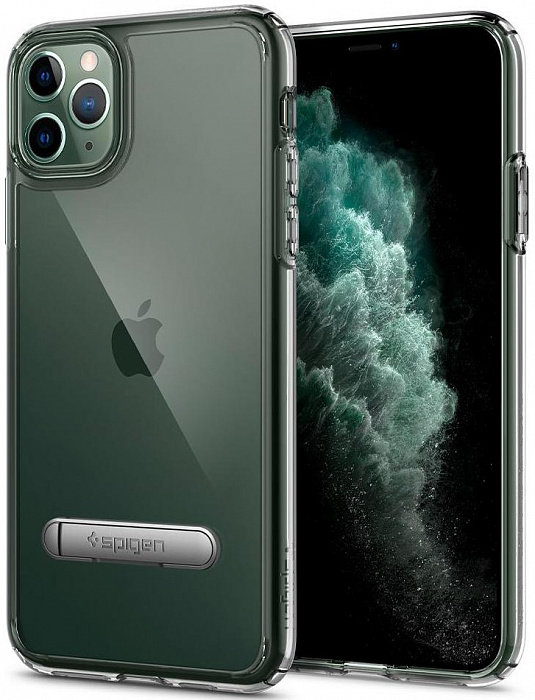 Чехол Spigen для iPhone 11 Pro Max Ultra Hybrid S Clear 075CS27137  Удобная встроенная подставка • Точные вырезы для легкого доступа к разъемам • Дополнительная защита для камеры • Совместим с беспроводной зарядкой