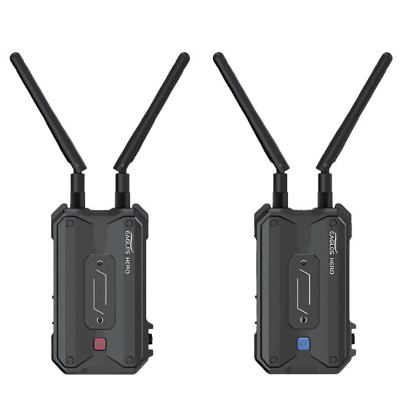 Видеосендер Eagles Hero Saturn H  Комплект видеосендера RX + TX • Передача сигнала 2.4G + 5.8G • Рабочая дистанция 400 м • Питание сетевой адаптер, NP-F, Type-C • Встроенный дисплей • Мощность приёмника 4 Вт • Видеоразъемы приёмника HDMI 1.4b